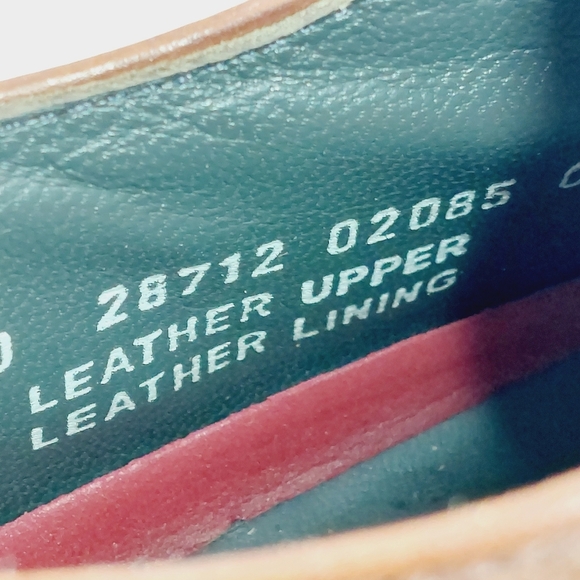 Bostonian Brown Leather Lace Up Square Toe Oxfords F601 - Picture 10 of 14